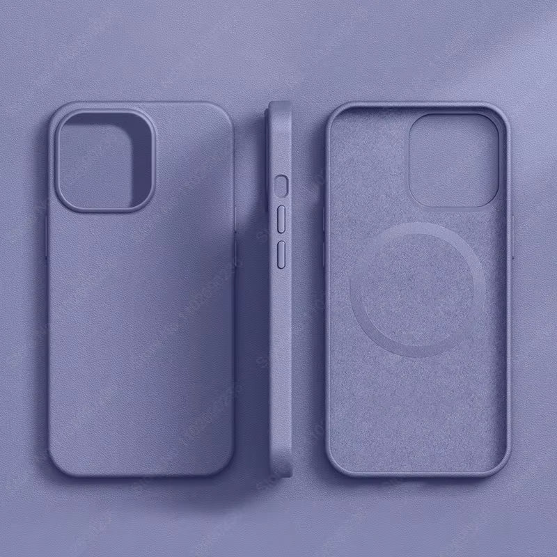 Official Leather Animation for Magsafe Case for Iphone 13 Mini 14 15 Pro Max plus Phone Cases Magnetic Wireless Charging Cover