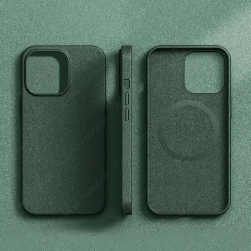 Official Leather Animation for Magsafe Case for Iphone 13 Mini 14 15 Pro Max plus Phone Cases Magnetic Wireless Charging Cover